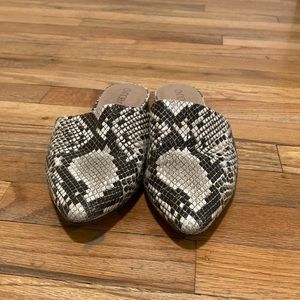 Snakeskin mules